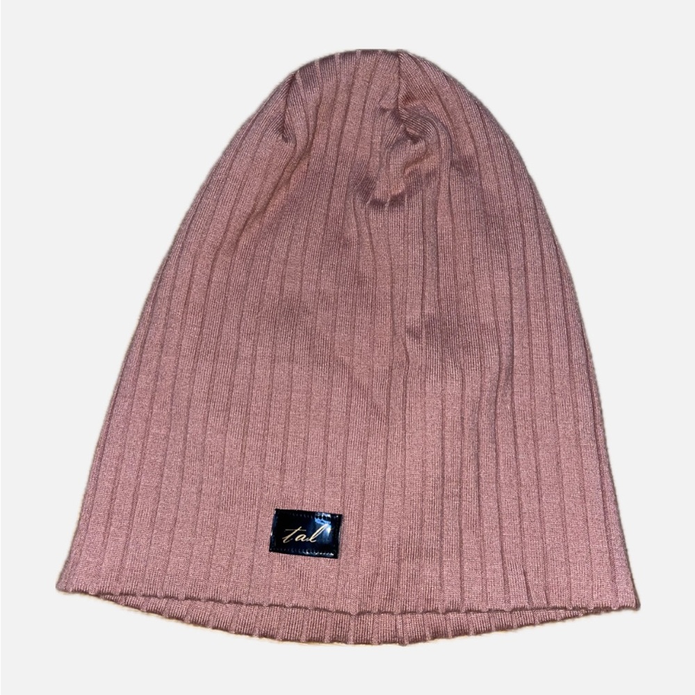 TAL NEW YORK slouch beanie in plush mauve